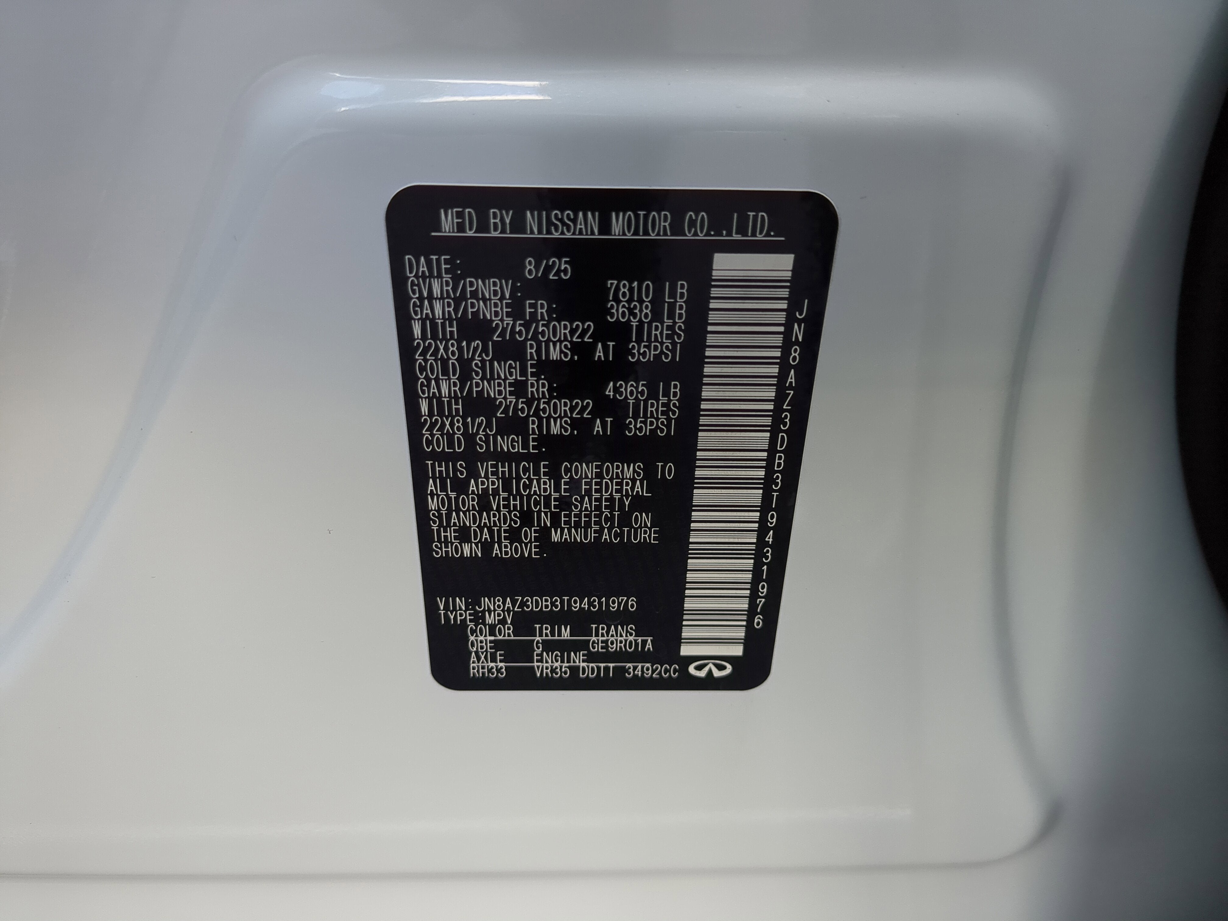 2026 INFINITI QX80 Sport 4WD