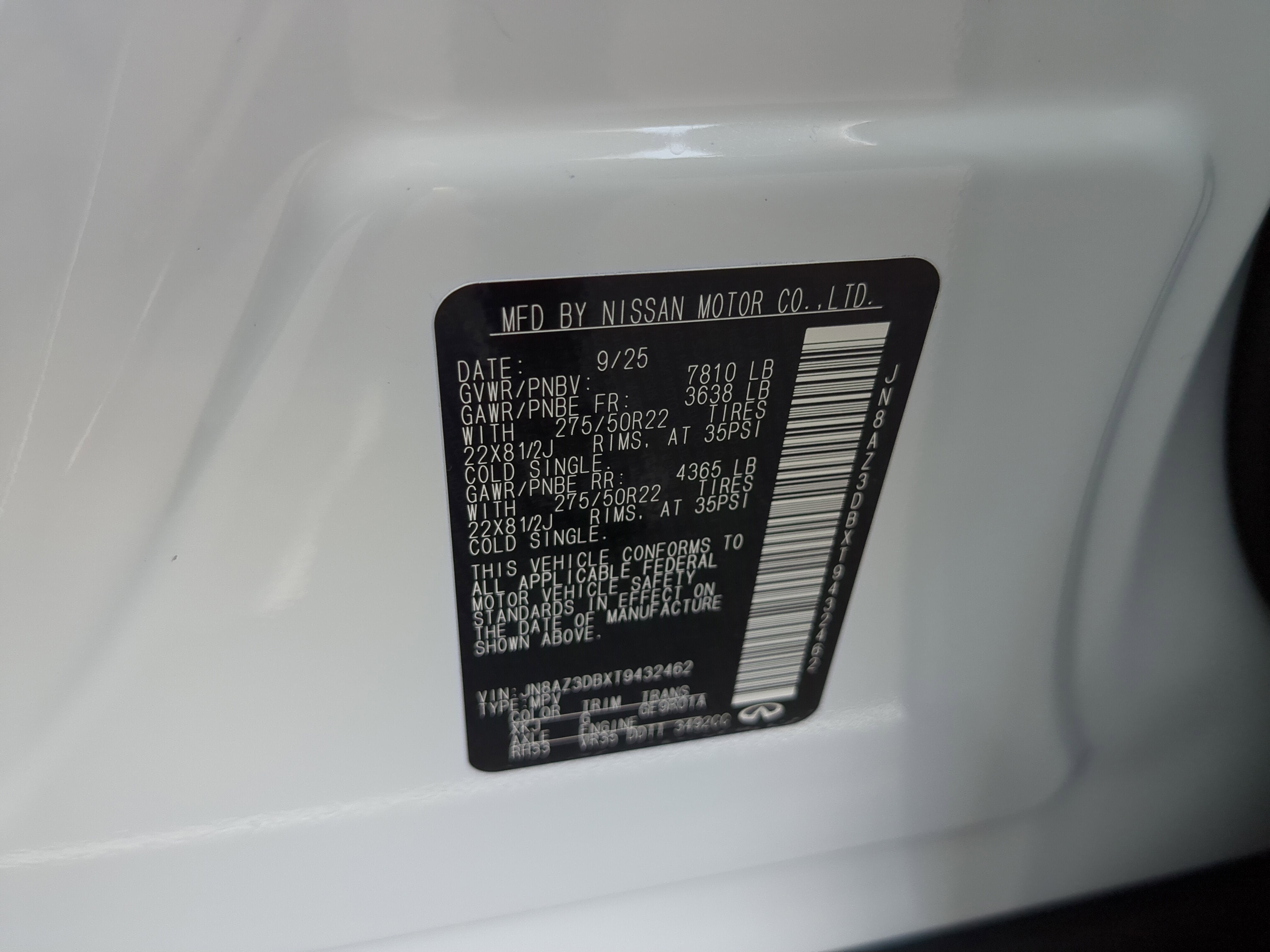 2026 INFINITI QX80 Sport 4WD