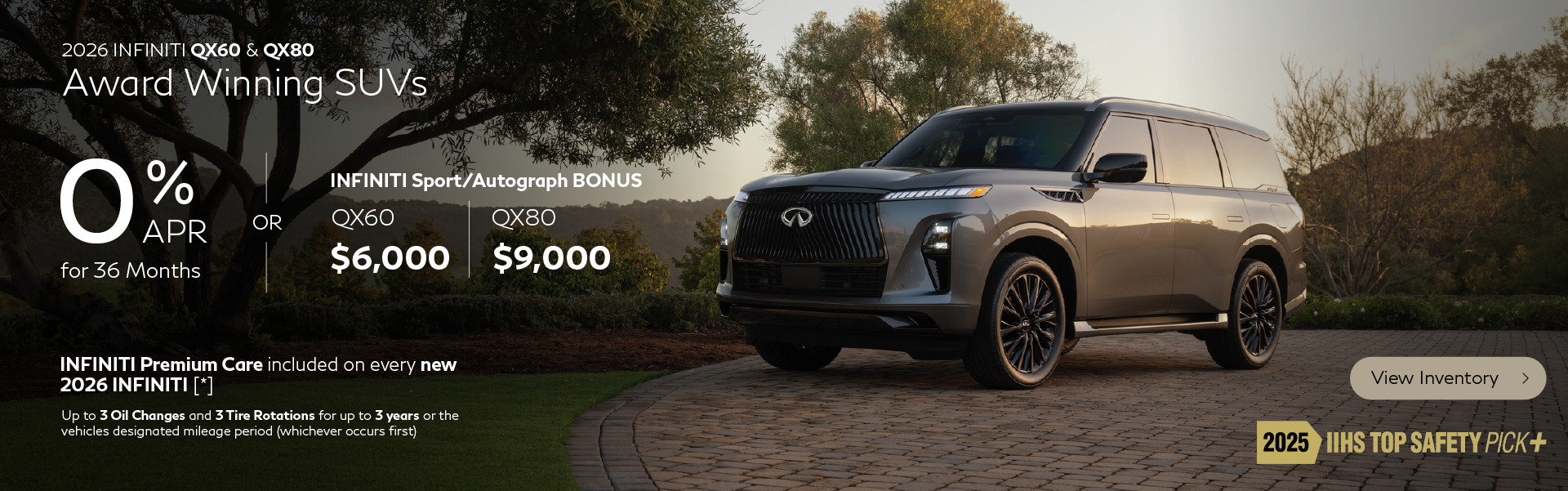 2026 QX60 & QX80 INFINITI Sport Autograph Bonus