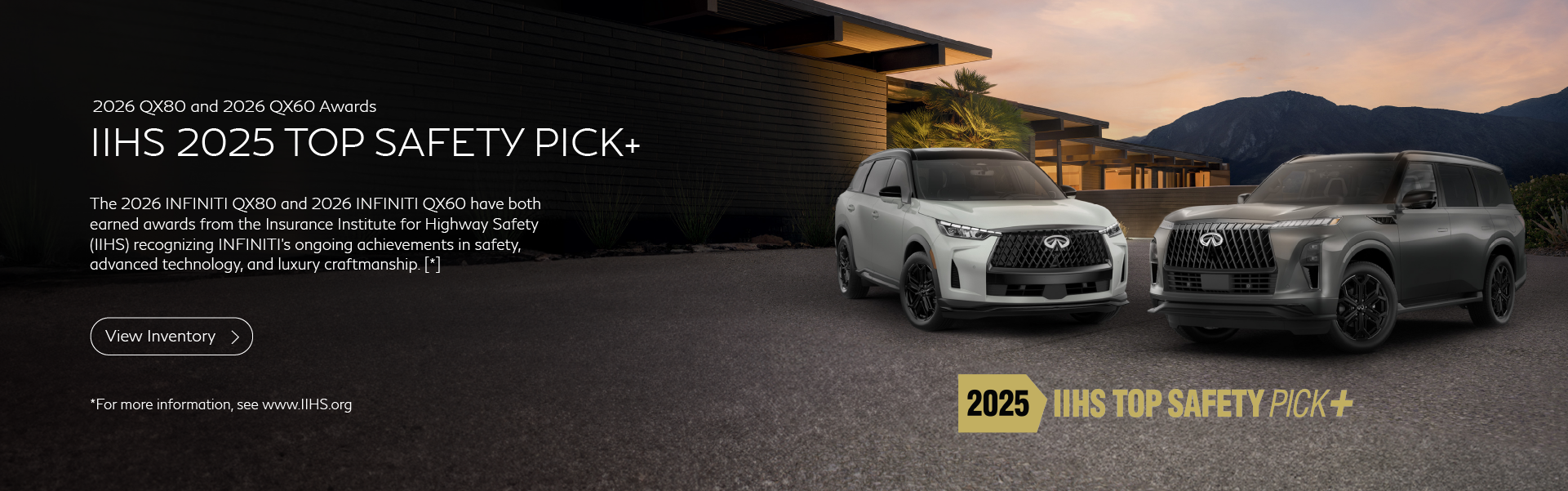 2026 QX60 and QX80 IIHS Top Safety Pick